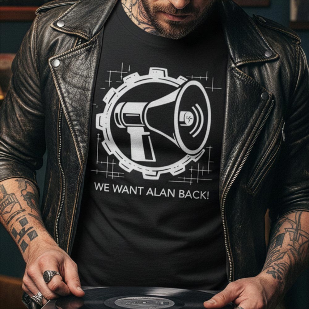ISC - WE WANT ALAN BACK (T-Shirt, Men+Women)